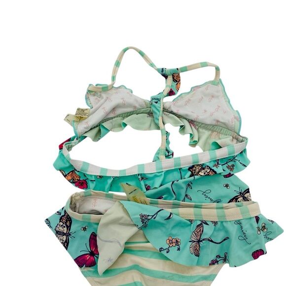 Girls Floral Butterfly Bikini Set sz 7 - Picture 3 of 7